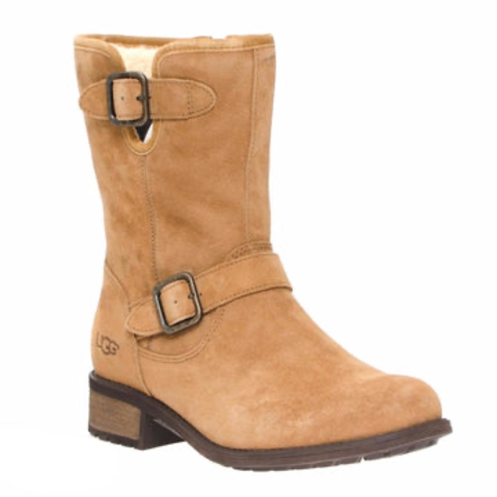 Ugg Australia “chesney” Moto leather buckle boots